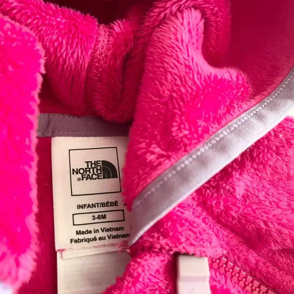 The North Face Infant Girls Pink Sherpa Fleece Bunting Snowsuit 3-6M